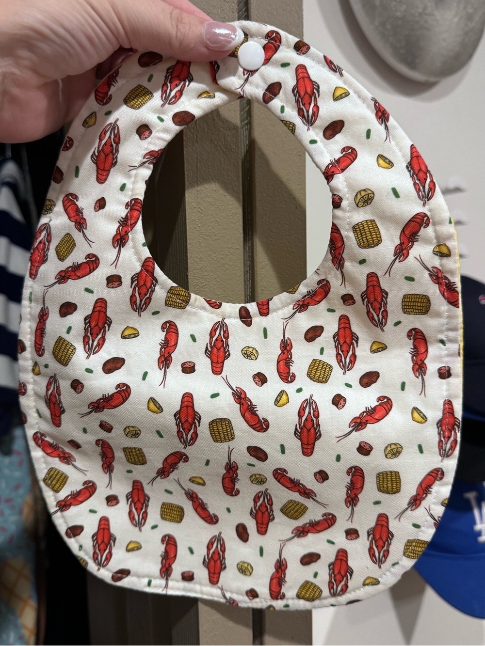 Crawfish boil custom Baby Bib - Lined
